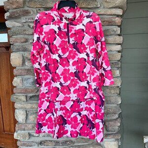 STELLA PARKER Upf 50 1/2 Zip Pull Over Jacket Skort Set Golf Pink Large NWT